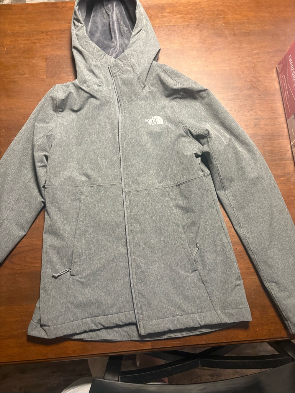 The North Face Women's Hooded Softshell Jacket in Heather Gray
